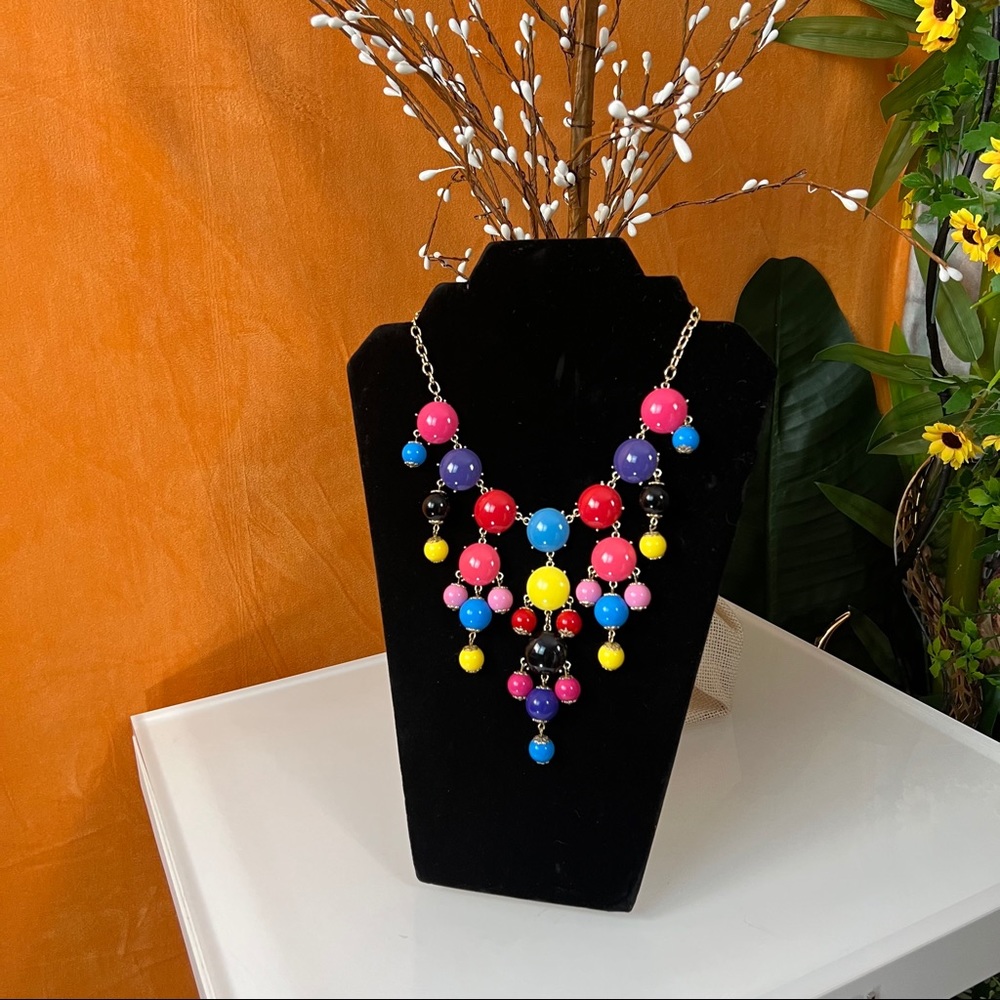 Multi Color Bead Necklace - image 4